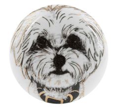 Havanese Dog Face Golden pattern Ceramic Wine Bottle Stopper