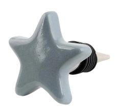 Solid Grey Star Ceramic Wine Bottle Stopper