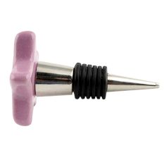 Solid Lavender Star Ceramic Wine Bottle Stopper