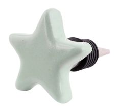 Solid Sage Green Star Ceramic Wine Bottle Stopper