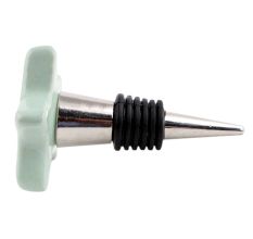 Solid Sage Green Star Ceramic Wine Bottle Stopper