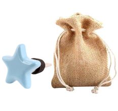 Solid Turquoise Star Ceramic Wine Bottle Stopper