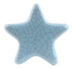 Turquoise Star Crackle Ceramic Wine Bottle Stopper