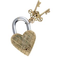 Brass Laxmi Ganesha Padlock With Two Keys