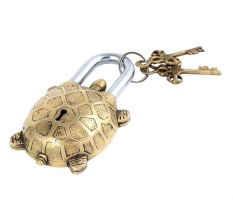 Brass Vastu Tortoise Padlock With 2 Key