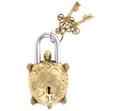 Brass Vastu Tortoise Padlock With 2 Key