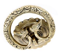 Hand Casted Exclusive Brass Elephant Motif Ring Door Knocker
