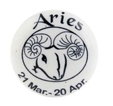 Aries Flat Ceramic Wine Bottle Stopper 