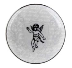 Black Flying Man Ceramic Flat Wine Bottle Stopper