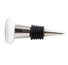 Black Flying Man Ceramic Flat Wine Bottle Stopper