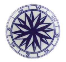 Blue Compass Wine Bottle Stopper
