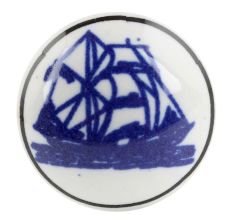 Blue Yatch Ceramic Floral Wine Bottle Stopper