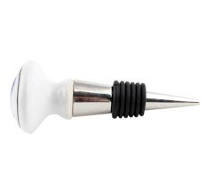Blue Yatch Ceramic Floral Wine Bottle Stopper