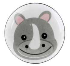 Hippo Flat Ceramic Wine Bottle Stopper