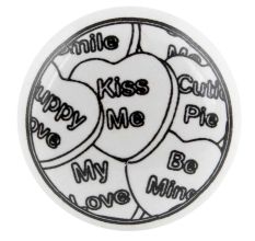 Kiss Me Flat Ceramic Wine Bottle Stopper
