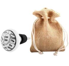 Kiss Me Flat Ceramic Wine Bottle Stopper