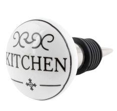 Kitchen Flat Ceramic Wine Bottle Stopper