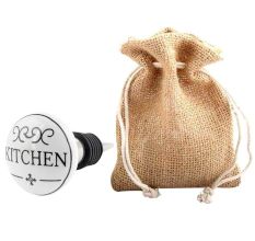 Kitchen Flat Ceramic Wine Bottle Stopper