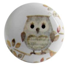 Mixing Color Owl Ceramic Flat Wine Bottle Stopper