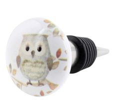 Mixing Color Owl Ceramic Flat Wine Bottle Stopper
