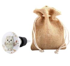 Mixing Color Owl Ceramic Flat Wine Bottle Stopper