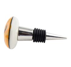 Mustard Fish Flat Ceramic Wine Bottle Stopper