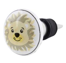 Mustard Panda Ceramic Flat Wine Bottle Stopper