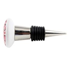 Pink Paris Eiffel Tower Flat Wine Bottle Stopper