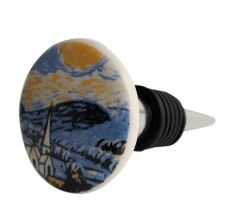 The Starry Night Multicolor Flat Wine Bottle Stopper
