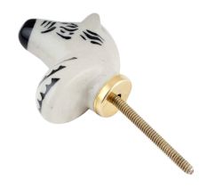 Zebra Head Pattern Ceramic Cabinet Knobs