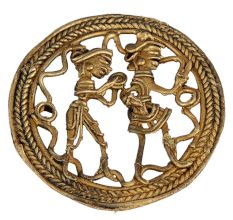 Elegant And Rustic Brass Intricately Designed Decor Piece