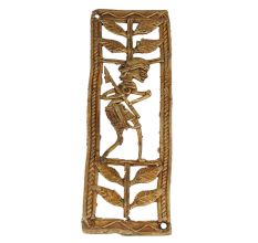 Ravishing Brass Metal Lone Hunter In Jungle Artwork