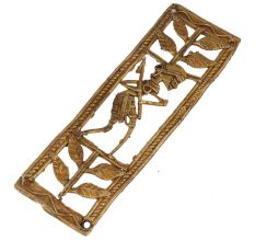 Ravishing Brass Metal Lone Hunter In Jungle Artwork