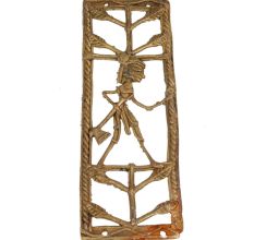 Lovely Brass Artwork Depicting Horn Bearing Male