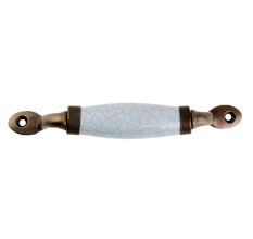 Grey Crackle Small Ceramic Antique Door Handles
