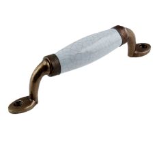 Grey Crackle Small Ceramic Antique Door Handles