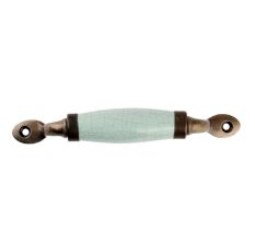 Sage Green Crackle Small Ceramic Antique Door Handles
