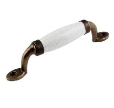 White Crackle Small Ceramic Antique Door Handles