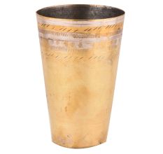 Golden Brass Border Design on Mouth Of Glass