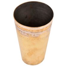 Golden Brass Border Design on Mouth Of Glass