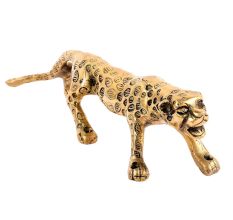 Golden Jaguar Statue Showpiece Interior Decor Item