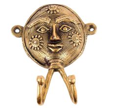 Handmade Brass Tribal Woman Face Golden Wall Hooks Hanger