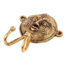 Handmade Brass Tribal Woman Face Golden Wall Hooks Hanger