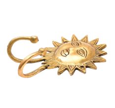 Handmade Brass Surya Dev Face Wall Hooks