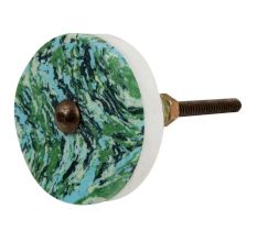Green Texture Stone Dresser knob