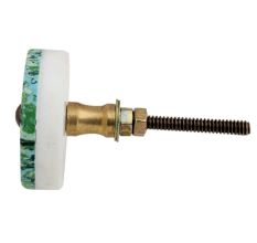 Green Texture Stone Dresser knob