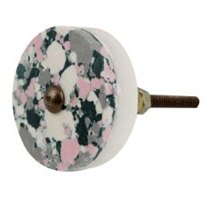 Grey White Texture Stone Cabinet knob