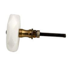 White Round Hexagon stone Cabinet knobs