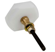 White Round Hexagon stone Cabinet knobs