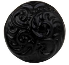 Black Floral Iron Cabinet Knob